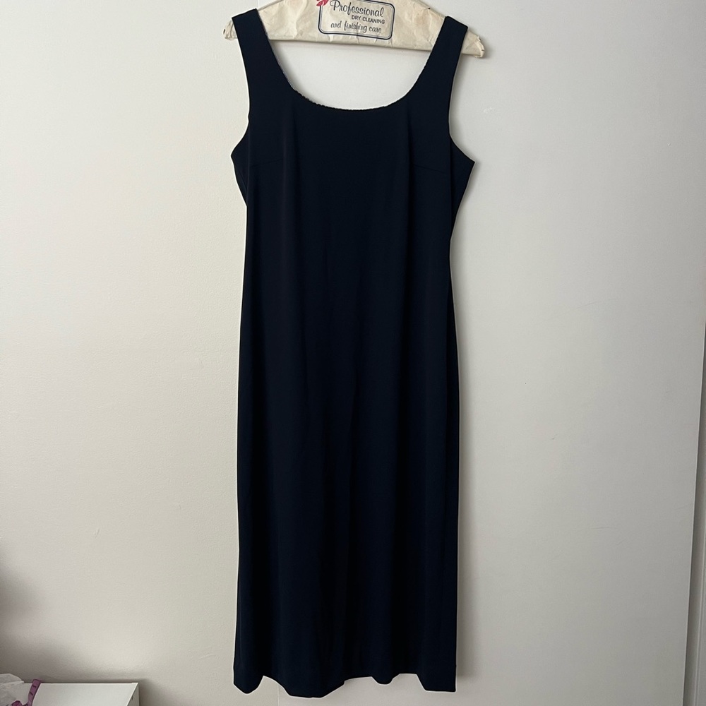 Vintage Navy Blue Midi Dress